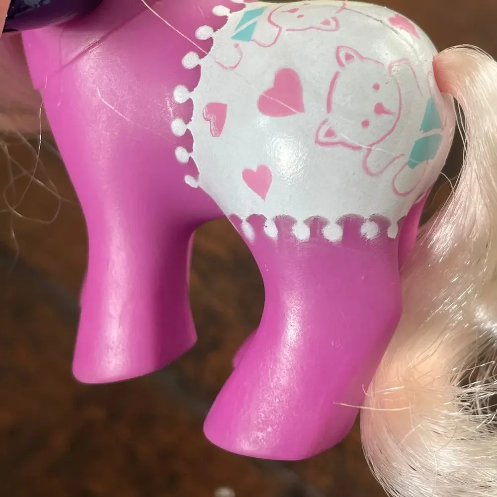 My Little Pony Baby Beachy Keen w/ Playpen & Duck Comb Vtg Mail In G1 MLP READ